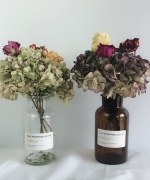 繡球玫瑰花組合花瓶乾燥花裝飾擺設